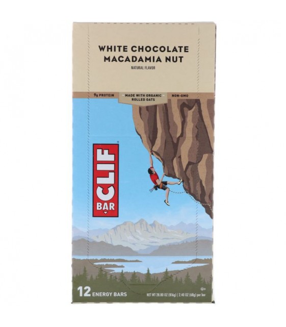 Clif Bar, Energy Bar, White Chocolate Macadamia Nut 68 g