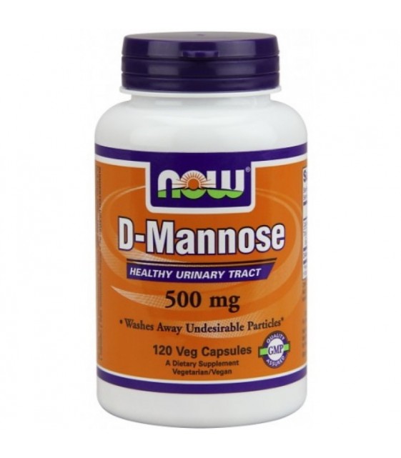 D-MANNOSE 500 MG, МАННОСА 120 ВЕГ.КАПС, NOW