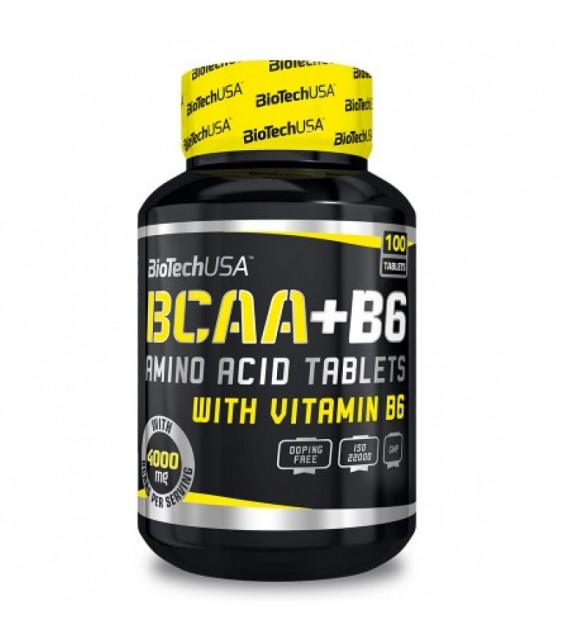 BCAA+B-6/ БЦА+ витамин В6, 100 Табл Biotech USA