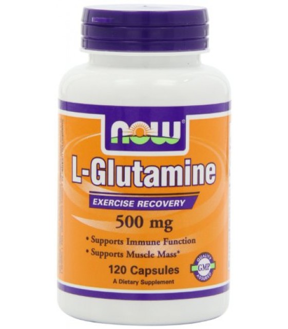 L-Glutamine, Глютамин 500 мг/120 капс. NOW