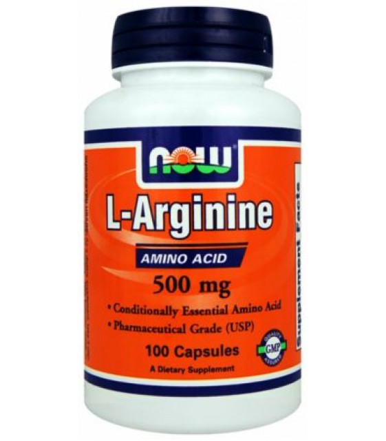 L-Arginine Аргинин 500 мг 100 капс NOW
