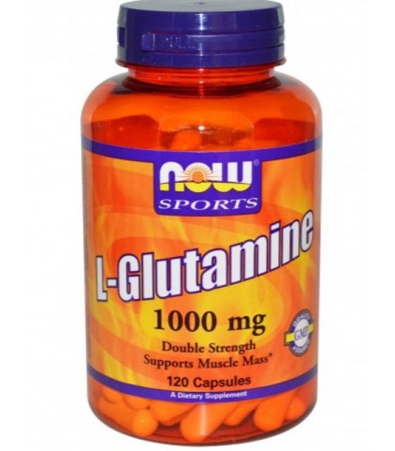 L-Glutamine, Глютамин 1000 мг/120 капс. NOW