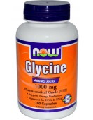 Glycine Глицин 1000 мг, 100 капс NOW foods