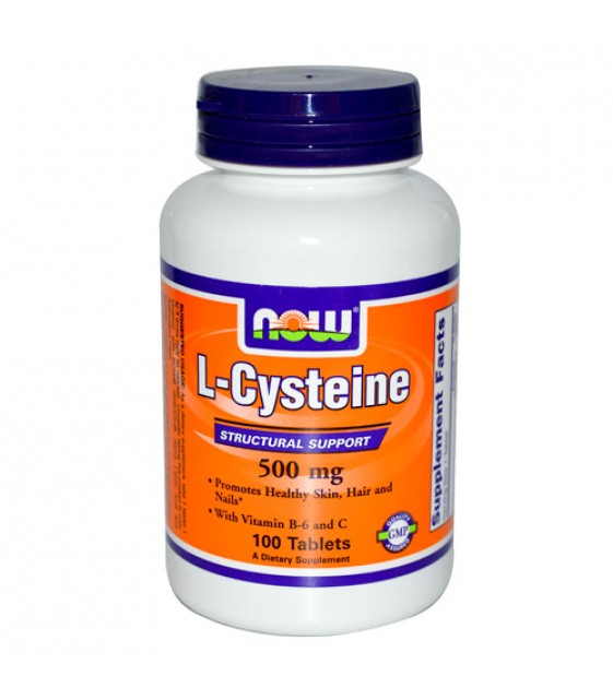 L-Cysteine Цистеин 500 мг, 100 табл NOW