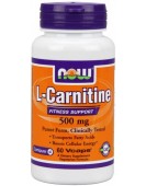 L-Carnitine Л-карнитин 500 мг, 60 капс, Now Foods