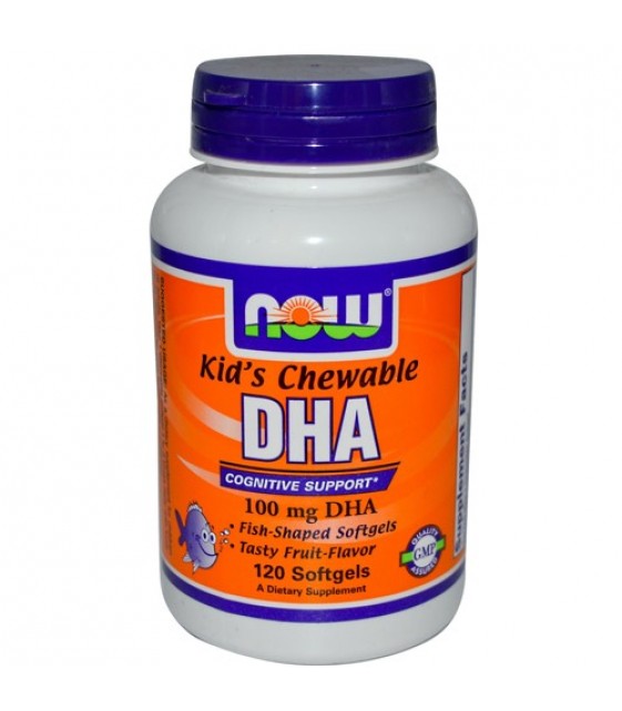 Kid's Chewable DHA/ Детская жевательная ДГК 60 таб NOW