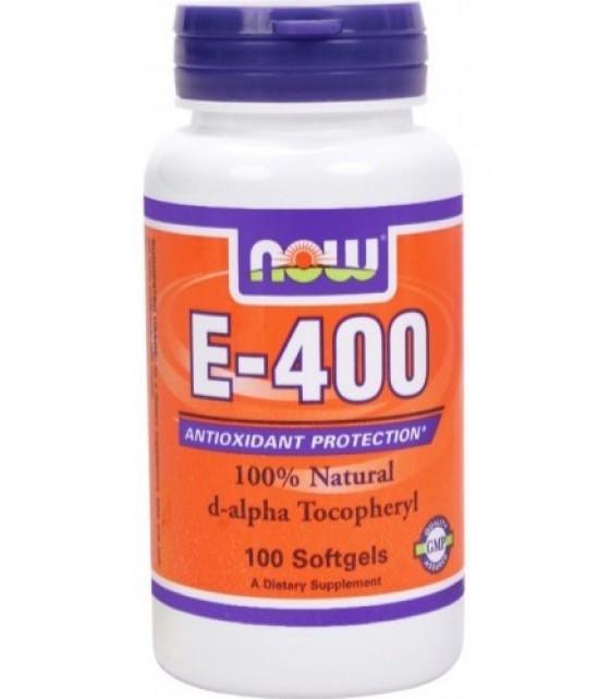 E-400 Витамин-Е 400, 100 гел.капс NOW