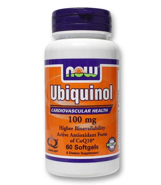 Ubiquinol Убихинол, 100 мг, 60 капс Now