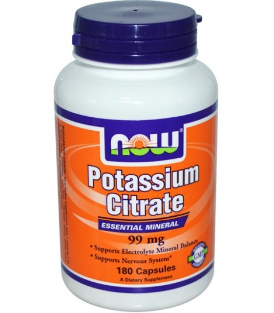 Potassium Citrate Калий, 99 мг/180 капс NOW