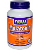 Melatonin Мелатонин 3 мг, 180 капс NOW