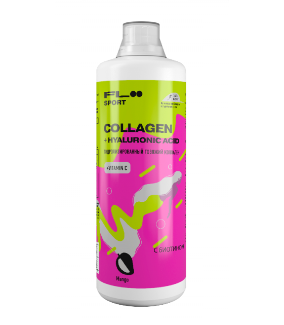 Collagen Support + Hyaluronic Acid + Vitamin C, Mango, 1000 ml