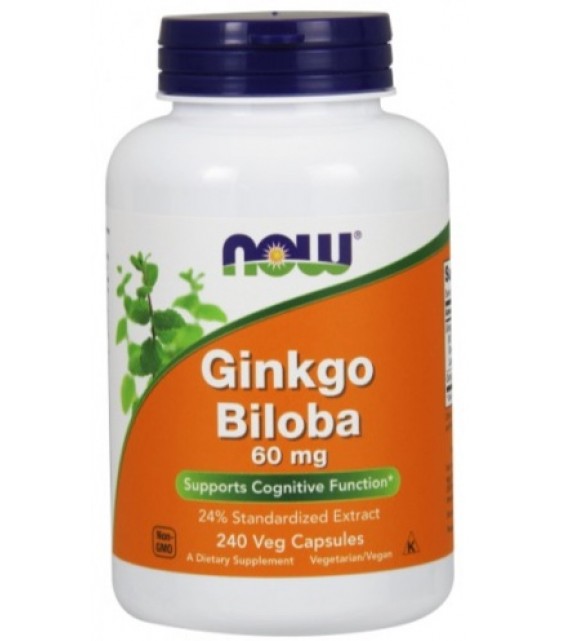 Ginkgo Biloba Гинкго Билоба, 120 капс./60 мг. NOW