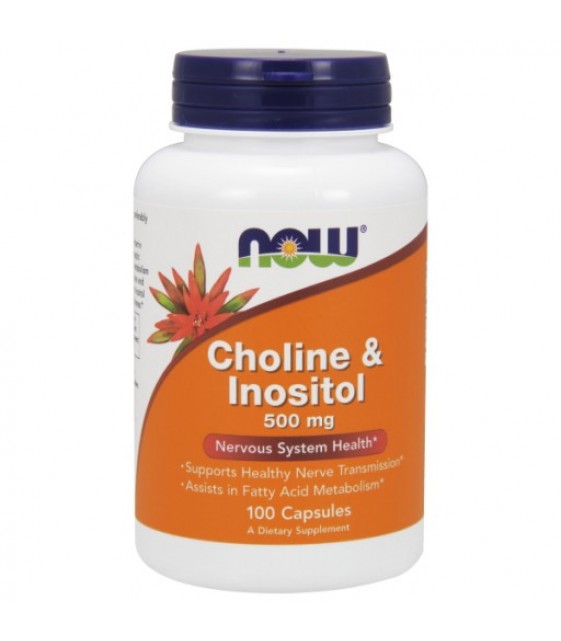 Choline & Inositol/ Холин & Инозитол 250/250 мг 100 капс. NOW