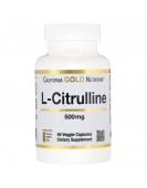 L-Citrulline, Цитрулин 500 мг, 60 капс, California Gold Nutrition