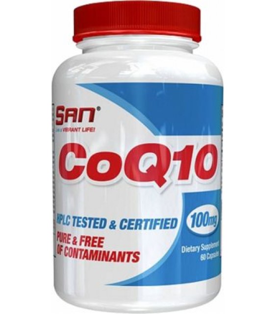 Coenzyme Q10, Кофермент Q10 100 мг, 60 капс. SAN