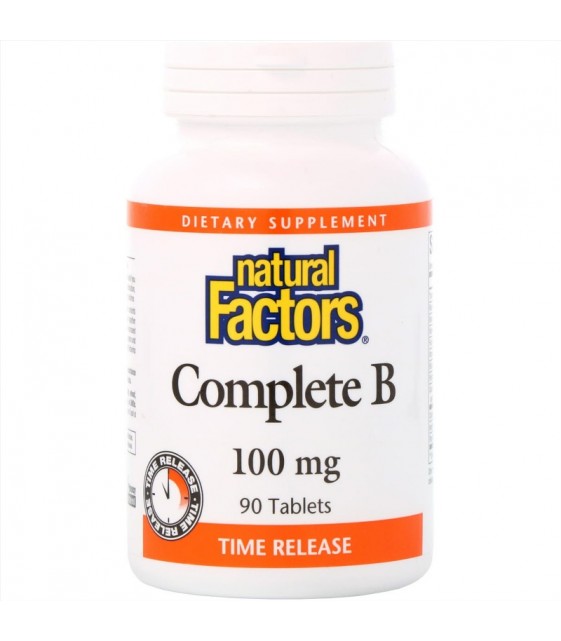 Complete B, 100 mg, 90 tabs, Natural Factors