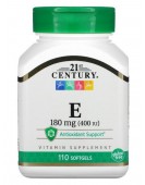 Vitamin E 180mg (400ME), 110 softgels, 21st Century