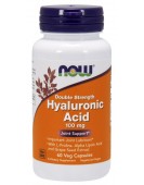 Hyaluronic acid 100 mg Гиалуроновая кислота +пролин, альфа-липовая кислота, экстракт виноградных косточек, 120 капс. NOW