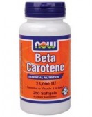 Beta-Carotene 25000 МЕ/ Бета-каротин 100 гел капс. NOW 