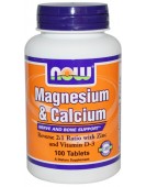 Magnesium & Calcium 2:1, Магний-Кальций, 100 таб. NOW
