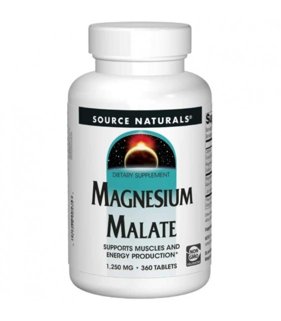 Magnesium Malate, 360 tabs, Source Naturals