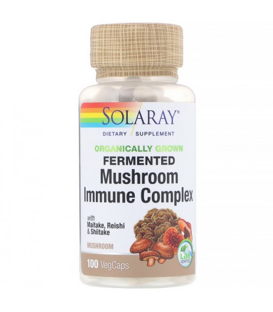 Fermented Musroom Immune Complex, 100 Vegcaps, Solaray