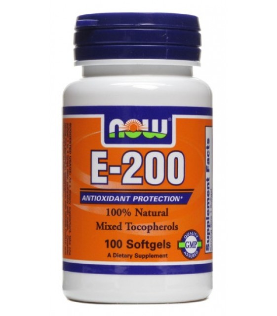 Витамин Е-200, 100 капс, Now