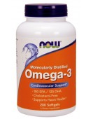 Omega-3 Омега-3 1000 мг, 200 гел капс NOW