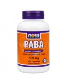 PABA ПАБК Витамин В10, 500 мг/100 капс. NOW
