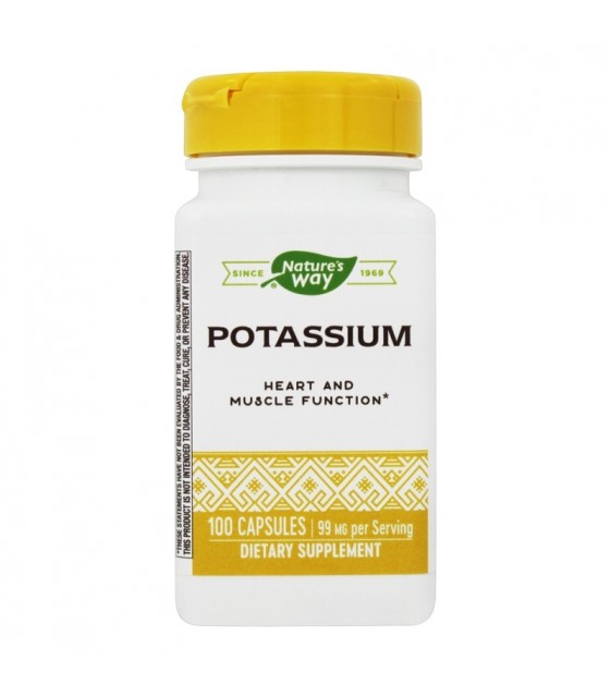 Potassium, Калий, 99 мг/100 капс. Nature's Way