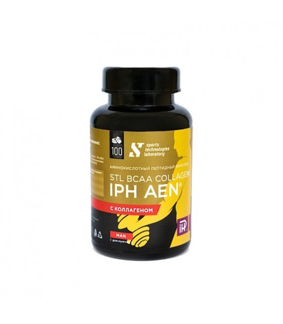 BCAA Collagen IPH AEN аминокислотный пептидный комплекс для мужчин для суставов 100 таб. STL