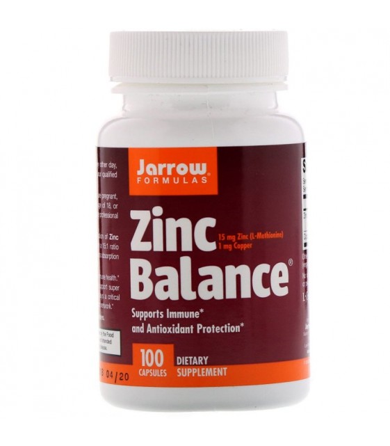 Zinc Balance Цинк Баланс, 100 veg. caps Jarrow Formulas